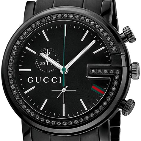 men's black diamond gucci watch.